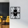 Wallity Reloj de Pared Decorativo de Metal Negro